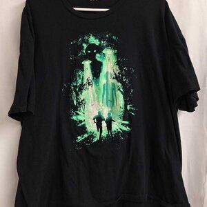 Loot Crate Alien Abduction Graphic T-Shirt Men’s 2XL Black Green Sci-Fi UFO